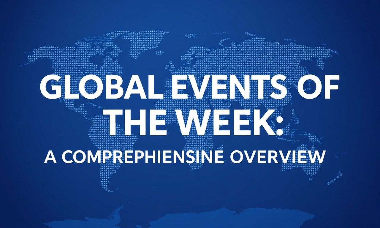 Global Events of the Week: A Comprehensive Overview