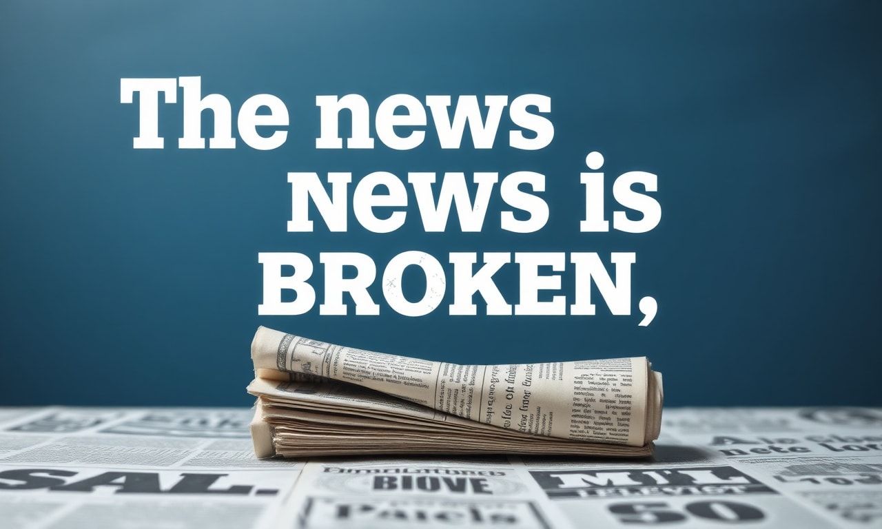 The News Is Broken, and Honestly, I'm Over It